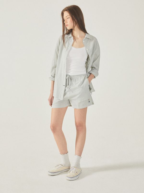 Steve Striped Cotton Shorts(Set-up)_WHTHF3701F