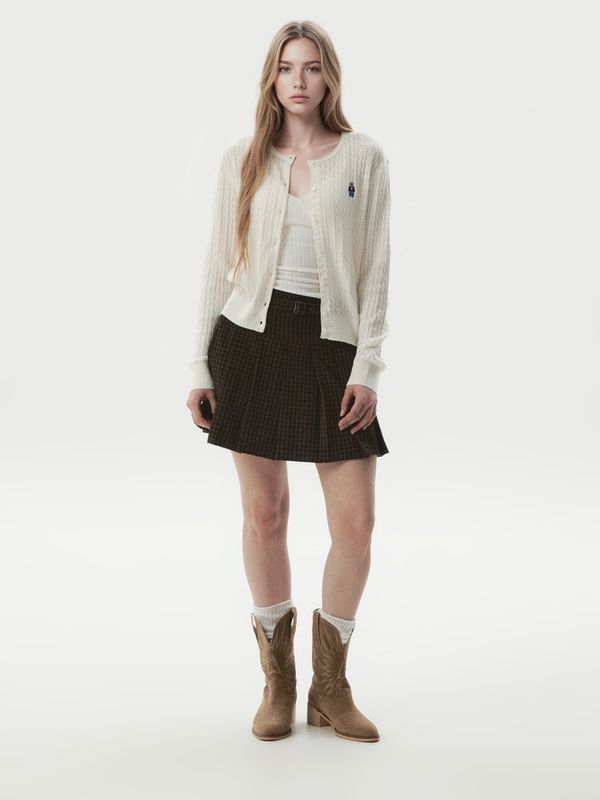 WHOAU Áo len Steve High Gauge Wool Cable Cardigan_WHCKGB912F