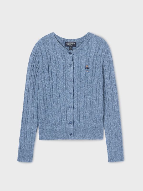 WHOAU Áo len nữ Steve Color Cable Cardigan(F)_WHCKF4902F