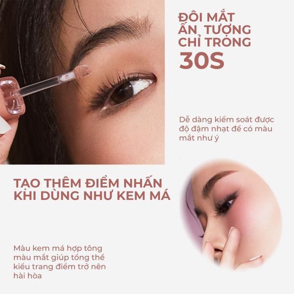 [TONE HỒNG BABY] Combo 2 Phấn Mắt Dạng Kem Wink Eye Shade Primer, Mịn Lì