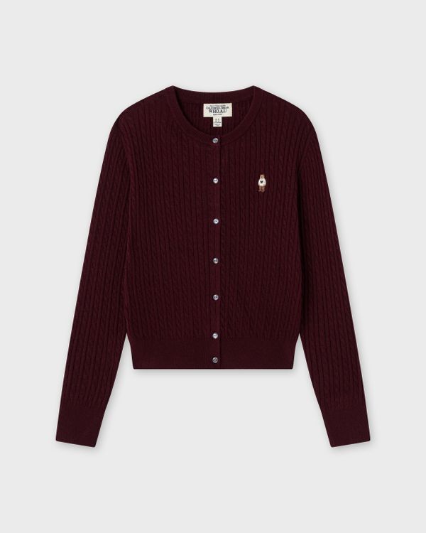 WHOAU Áo len Steve High Gauge Wool Cable Cardigan_WHCKGB912F