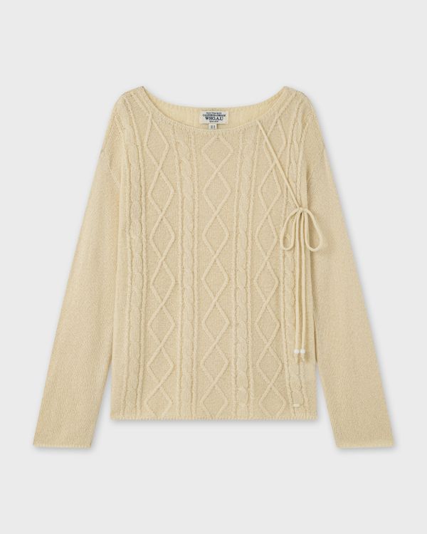 WHOAU Áo len Aran Cable Loose Fit Pullover_WHKAGB939F