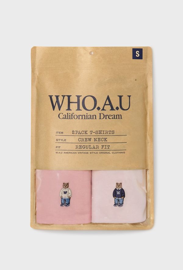 WHOAU Áo thun (2PACK)Steve Solid T-shirt[B]_WHRAG3751U